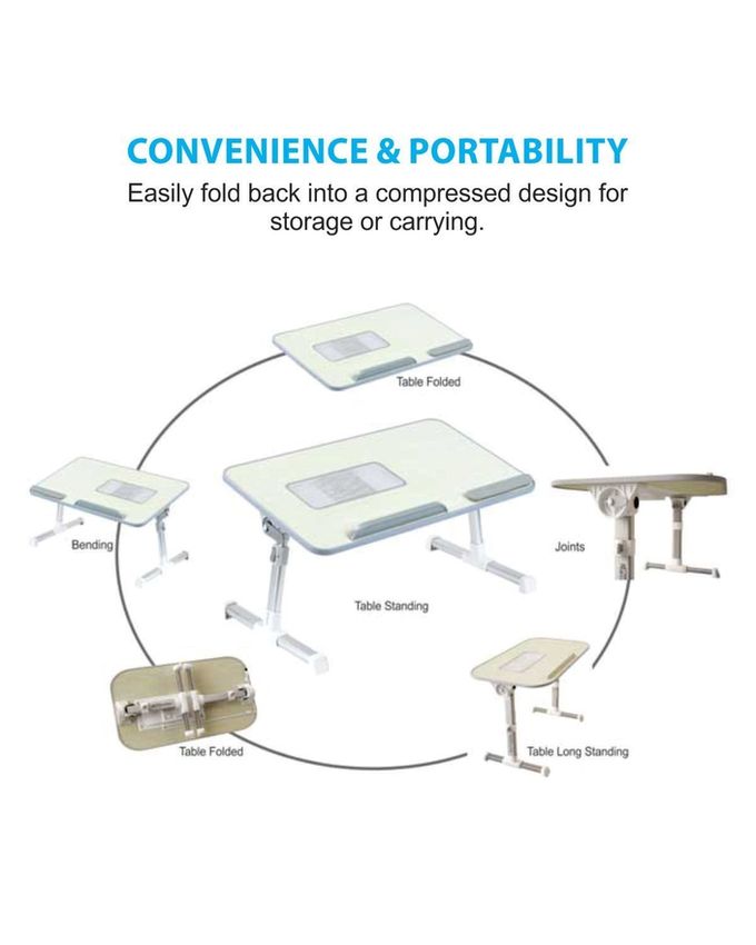 wooden Laptop table with Cooling Fan 