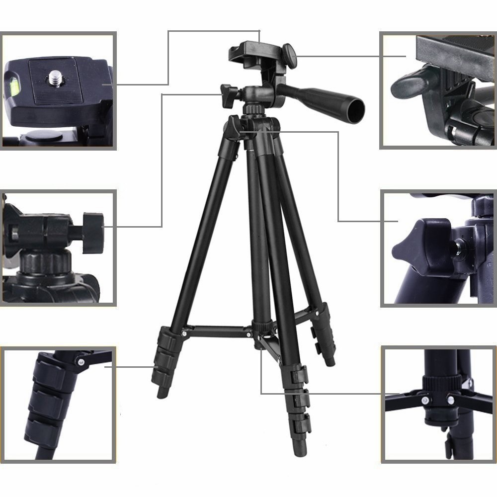 TRIPOD CAMERA STAND 3120 with 3-Section Column, Flip Leg Lock, Non-Slip Feet Price in Pakistan | LAPTAB