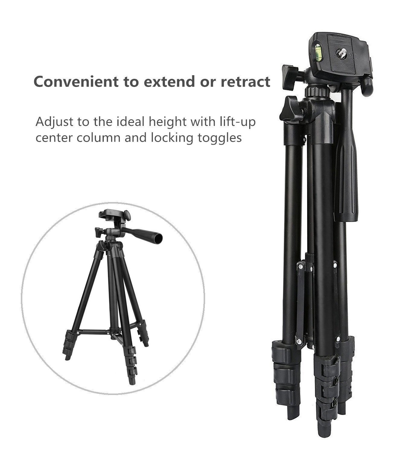 TRIPOD CAMERA STAND 3120 with 3-Section Column, Flip Leg Lock, Non-Slip Feet Price in Pakistan | LAPTAB