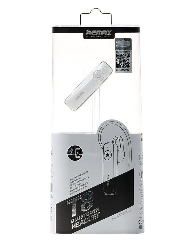 Remax Bluetooth Handsfree T8 White Colour