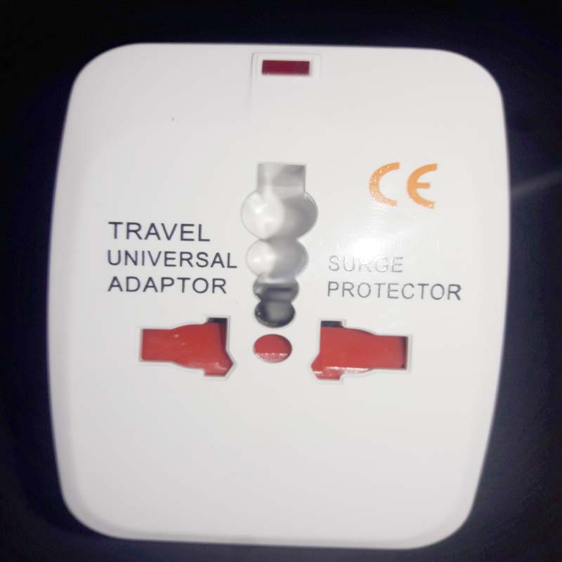 Universal Travel Charger with Surge Protector, Safety Shutter, and Indicator Light for UK, USA, EU, Gulf, Far East Price in Pakistan | LAPTAB
