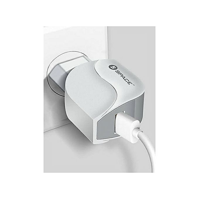 Space Adaptive Fast Charger + MicroUSB Cable Price in Pakistan | LAPTAB