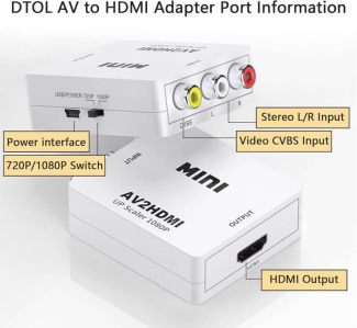 HDMI to Composite AV Converter Adapter for VCR DVD PS3 Price in Pakistan | LAPTAB